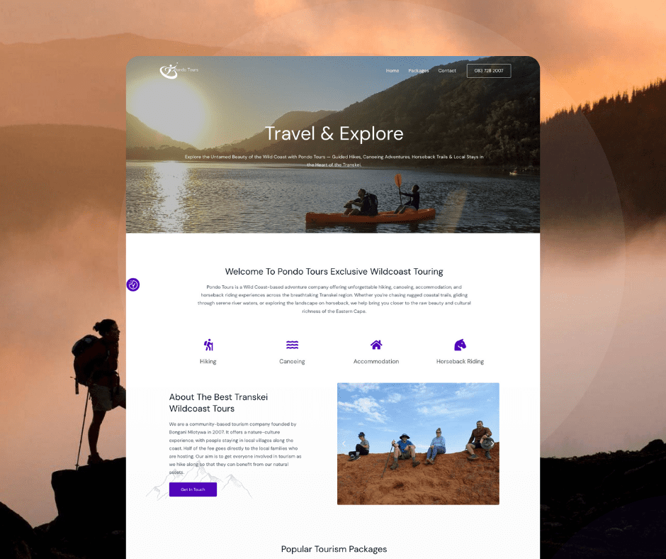 100 Media - Pondo Tours Mockup